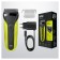 Electric blower Braun 300S, Type 5408, grid, dry shave, 3 heads, batteries/220 V, green