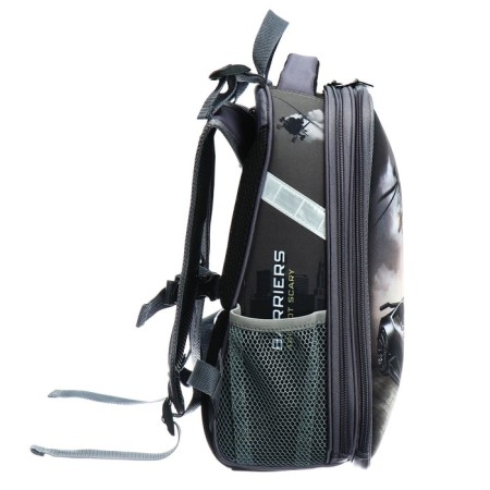 School backpack 38 x 30 x 16 cm, ergonomic back, Stavia "Auto", brown-3