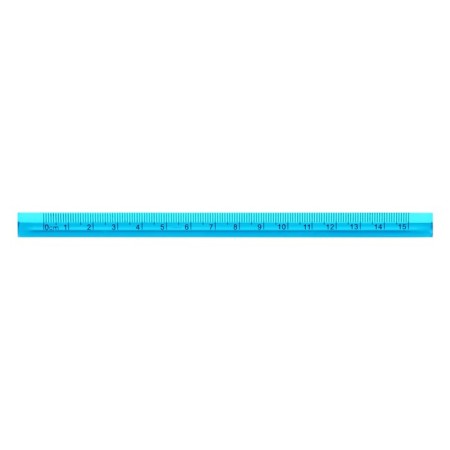Ruler 15 cm plastic, triangular, mix-1