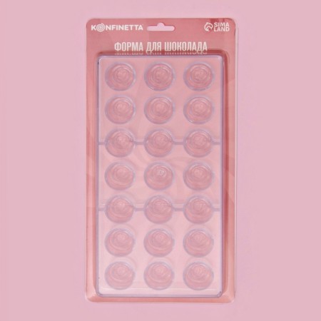 Konfinetta chocolate form "Rose", 27.5 × 13.5 × 3 cm, 21 cells, color transparent-5