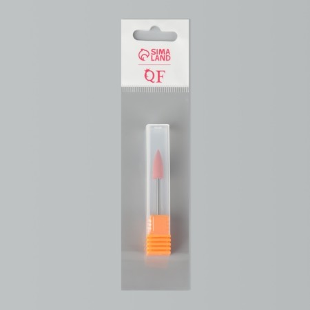 Silicone milling cutter for polishing, medium, 6 × 16 mm, in a plastic case, pink color-3