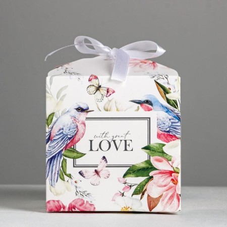 Gift folding box, packaging, “flower”, 12 x 12 x 12 cm-2