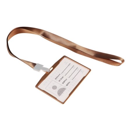 Badege-carman horizontal (external 105 x 78mm), internal 97 x 66 mm, metal, gold, tape 40cm-2