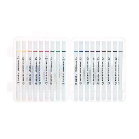 A set of markers, bilateral, bullet and mowed tips, 18 colors-1