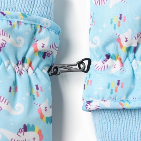 Winter children's mittens minku, Blue color, 15cm-5