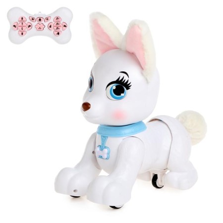 Robot Dog "Smart pet" Zhory, on the control panel, interactive: reacts to touch, sound, light, on the battery