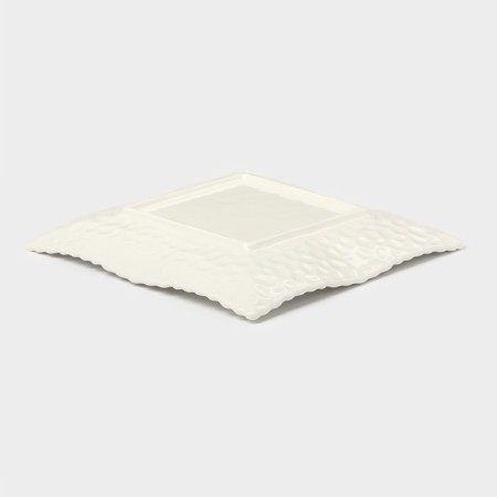 Ceramic square "airiness", d = 19 cm, white color-2