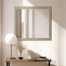 Wall mirror, in the baguette, dark gold, 50x60 cm