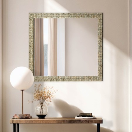 Wall mirror, in the baguette, dark gold, 50x60 cm