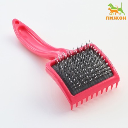 Brush - medium -sized packer with drops, base 59 x 49 mm, pink