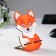 Tax stand "Fox", lamination, 14.6x9.2 cm