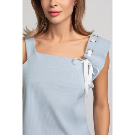 Female blouse, size 42, blue color-2