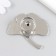 Pen for the casket metal "sheet fan" silver 5x5.4 cm