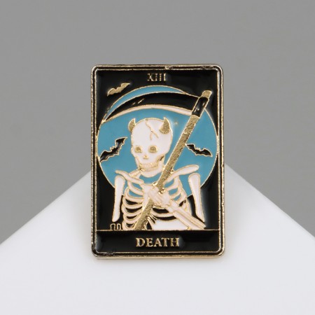 Halloween! Tarot icon death, color in gold-2
