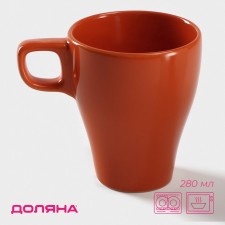 Mug ceramic shares Coffee Break, 280 ml, orange color