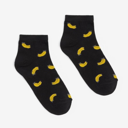 Women's socks "bananas", black color, size 23-25-1