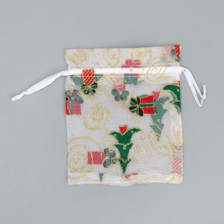 Bag Gift Organza "Golden Momns", 10 x 12 cm +/- 1.5 cm, New Year-5