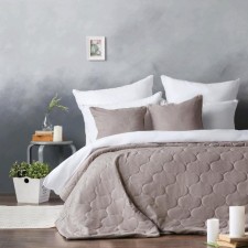 Комплект «Довер»: покрывало 230 х 250 см, наволочки 45 х 45 см - 2 шт, капучино