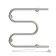 Electric towel "Sanprise" M-shaped, 500x500 mm, side connection, chromium