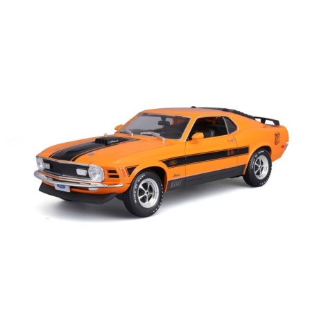 MASTO DIE-CAST 1970 FORD MUSTANG MACH 1, 1:18, Orange color with print