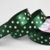 Satin tape "Peas", 25 mm × 23 ± 1 m, dark green color No. 049
