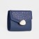 Women's wallet on the button, blue color