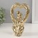 Souvenir Ceramics "Abstraction. In love with heart" gold 13x7x18.5 cm