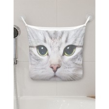 Organizer in a bathtub on the suction cups “harsh cat”, for storing toys and little things, size 33x39 cm