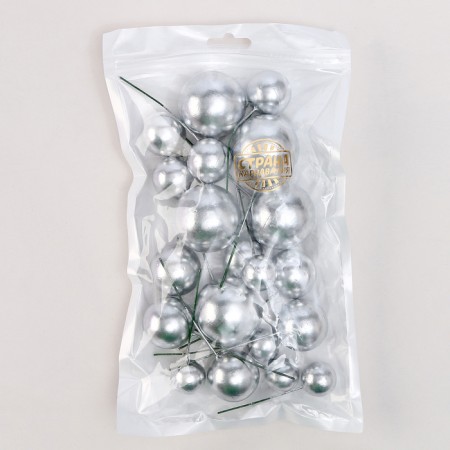 Set for decorating "Beads", silver color-5
