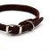 Single-layer leather collar, 30 x 1 cm, Osh 19-27 cm, brown