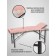 Cosmetological couch with a face hole Massage Pro-Strong SV, three-section, size 190 × 70 × 68-84 cm, color powder