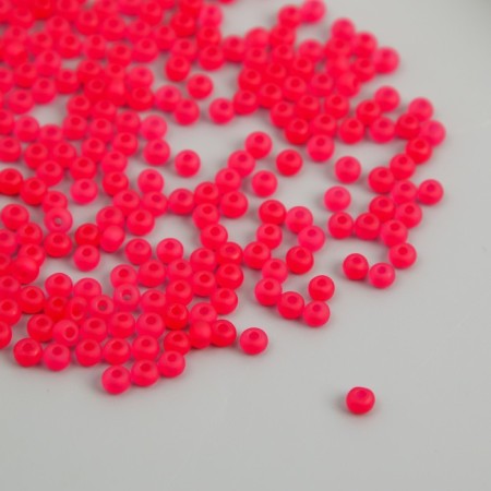 Glass 8/0 "Matte translucent. Orange-red" 10 g