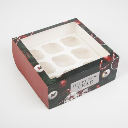 Capcake box "Magic Moment", 25 x 25 x 10cm, New Year-2