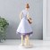Polystone souvenir "Mom with a daughter in lilac dresses with flowers" 9x8.5x23.5 cm
