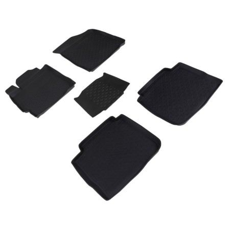 Rubber rugs with a high side for Toyota Camry VI, 2006-2012