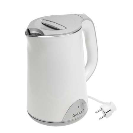 Electric kettle Galaxy Gl 0301, plastic, Metal flask, 1.5 l, 2000 watts, white