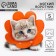 Soft collar for animals Fetire, orange cent, size S