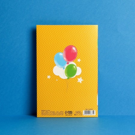 Postcard "Happy Birthday" Funny Aircraft, glitter 12 x 18 cm-3