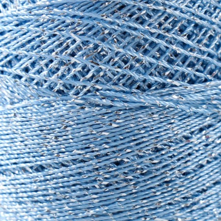 Yarn "Camelia" 70% polyester, 30% lurers 190m/25 ± 5g (417 blue)-2