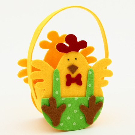 Easter decor basket "Cockerels in pants" 7x10x18 cm