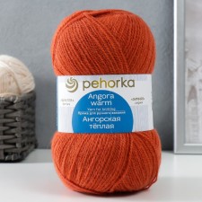 Angora warm yarn 40% wool, 60% acrylic 480m/100g (189 yoke orange)