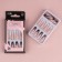 Frighting nails for adults “Black and white jacket”, 24 pcs, adhesive plates, ballerina shape, glossy white/black/pink color