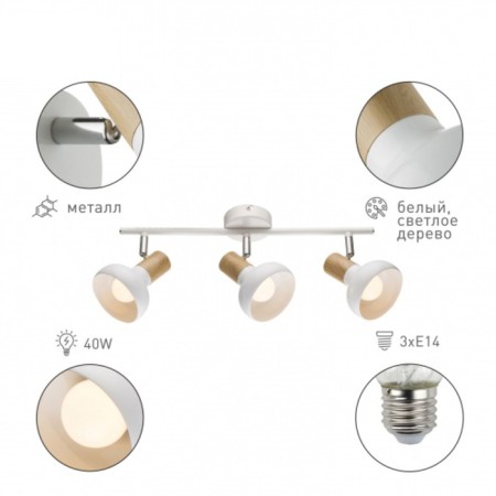 Lamp wall-flowing spot Rivoli Lorena 3kh14, 40 watts rotary-2