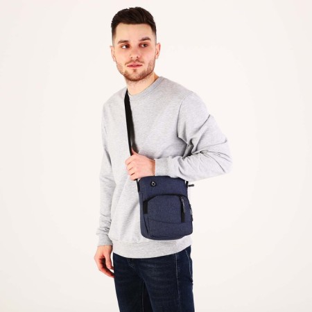 Male bag, blue color-6