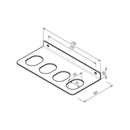 Holder for hammer and sledgehammer, wall, black-5
