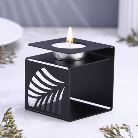 Small "Palm leaf" 7x7x7 cm, black