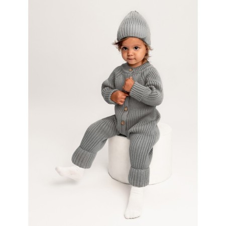 Knitted Knot Killed with Pure Love Tot hat, height 68 cm, color gray color-1