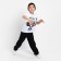 A set for a boy (T-shirt, trousers) KAFTAN "HYPE", height 146-152, white/black color