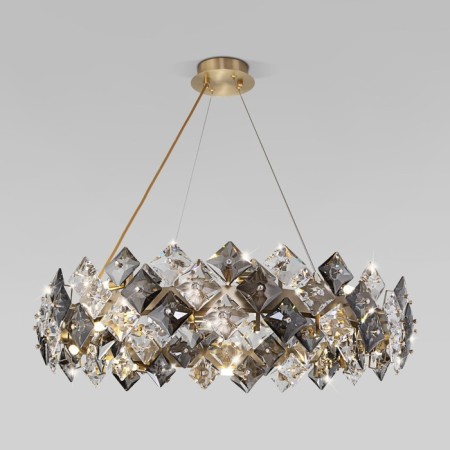 Suspended Bogate’s Rubis 371, G9, 16x40W, 800x800 mm, gold gold