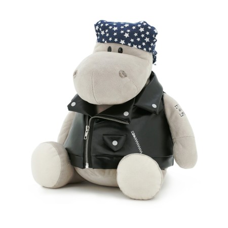 Soft toy "Hippo biker"